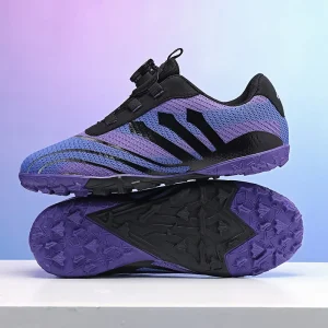Factory Direct Custom Men’s Outdoor Sport Football Shoes Black Kids Soccer Shoes for Boys Summer Season