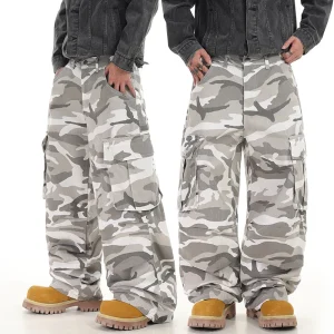 Factory Direct Sales New Fashion Camouflage Boys Trousers Casual Breathable Wear High Quality Baggy Men’s Pants Denim Jeans