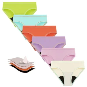 Factory OEM Teens Girls Cotton Menstrual Period Panties Absorbent 4 Layer Leak Proof Panties Culotte Menstruelle Underwear