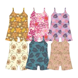 Factory OEM Toddler Girls Summer Bathingsuit with Hawaii Print One-pieces for Teens Girls Beachwear