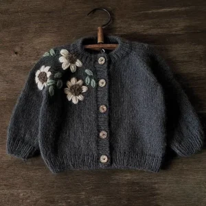 Factory Supply Baby Sweater Winter Pullover Warm Cotton Infant Toddler Baby Girls Knitted Sweater