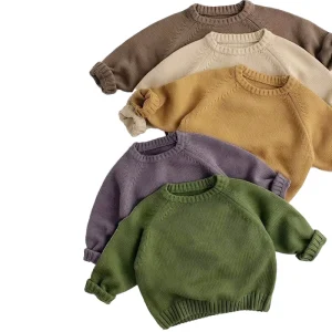 Factory Unisex Knit Sweater for Babies and Toddlers Chunky Style Kids Sweater for Boys and Girls