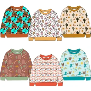Fall Children’s Clothing Custom-patterned Girls’ and Boys’ Long-sleeved Tops Loose and Comfortable for Children’s Wear