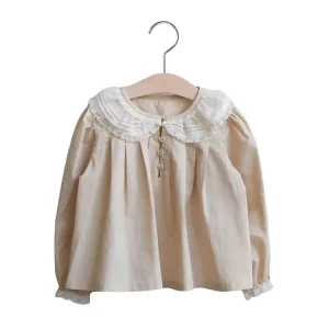 Fall New Strawberry Shan Korean Children’s Girls Western-style Lace Doll Collar Long Sleeve Shirt