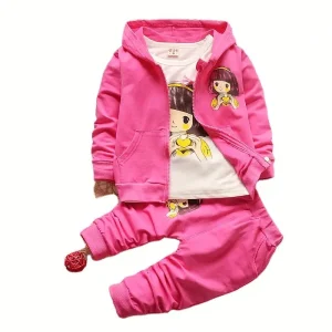 Fashion 1-5Years Girl Clothes 3-Pcs Children’s Toddler Baby Clothing Girls Outfit Sets