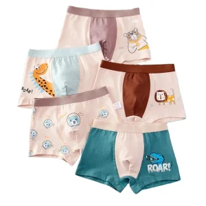 Fashion 4Pcs/Lot Kids Underpants Combed Cotton Cute Printing Reusable Children Panties Baby Boys’ Underwear