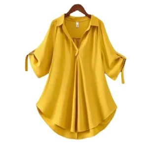 Fashion Womens Girls V neck Color Matching Long Sleeve Tops Comfort Casual Blouse Shirt Casual T shirt