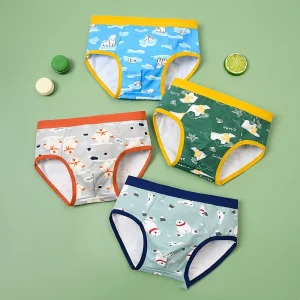 Fashionable Cotton Children Underwear Factory Printed Cute Boxers for Kids Everyday Knitted Boys Panties