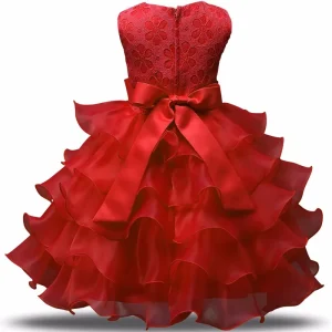 Flower Girl Dress Formal Floral Baby Girls Dresses Vestidos 9 Colors Wedding Party Children Clothes Birthday Clothing