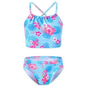 Flower Print Swim Suits Kids Two Piece Swimsuits for 7 Year Old Little Girls Cute Swimwear