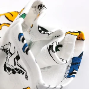 For Boys’ Underwear Ribbed Pure Cotton Breathable All cotton Boxer Briefs Collar Label Dinosaur themed Baby Boys’ Toddlers