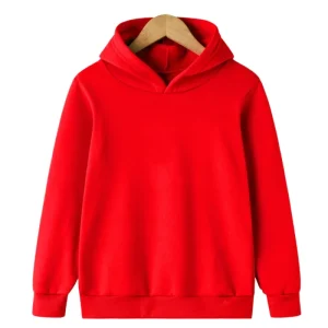 For Fitspi Solid Color Hoodies for Boys Girls Red Black Gray Pink Sweatshirts Character Autumn Winter Fleece Hip Hop Casual Tops
