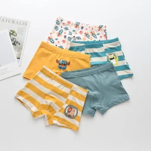 Four Seasons Stretch Cotton Comfortable Children’s Boy Underwear 2 14 Years Old Kids Boy Underwear