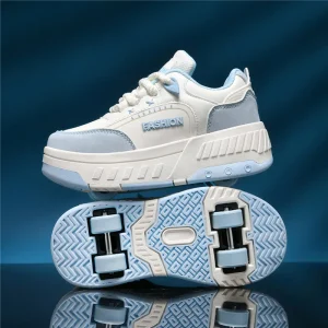Four wheel Deformable Roller Skates Sports Shoes for Boys Girls Kids Factory