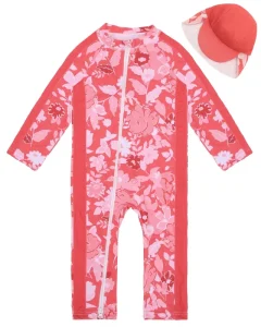 Girl Bathing Suit Long Sleeve Zipper Infant Full Body Swimwear Knitted OEM and ODM Toddler One Piece Bathing Suit Swimsuit