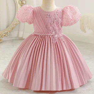Girl Dress for Party High Quality Children’s Clothing Children Princess Dress Sleeve Embroidered Holiday Clothes