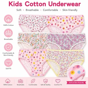 Girl Floral Lace Thin Everyday 100% Cotton Breathable Underwear