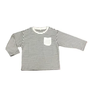 Girl Tops Long Sleeves Pink Little Kids Blouse With Strip Tops