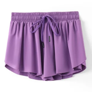 Girls 2 in 1 Double Layer Running Tennis Butterfly Shorts Flowy Athletic Shorts for Women