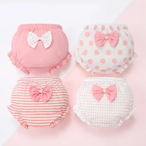 Girls’ Antibacterial Cotton Breathable Briefs & Boxer Shorts for Toddlers Summer Underwear