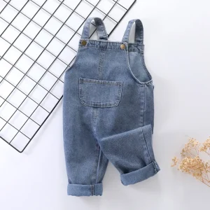 Girl’s Baby Denim Suspender Jumpsuit Toddler Jeans Pants Fashion Accessories for Kids