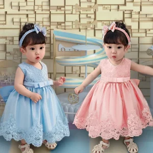 Girls’ Ball Gown Dress 0-7 Years Old Infant Toddler Princess Polyester Formal Dress Children Performance Costumes