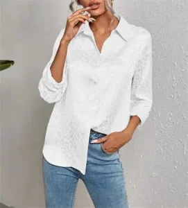 Girls Blouses Women Shirts Fashion Leopard Long Sleeve Tops Sexy Women Blouse