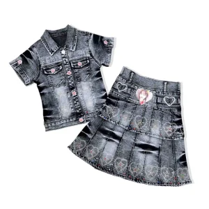 Girls Boutique Clothing Sets Summer Jean Suit for Girls