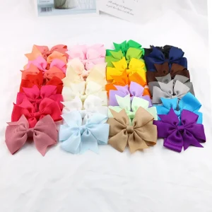 Girls Bows Hair Clips Newborn Kids Ribbon Big Bowknot Toddler Girls Hair Accessories