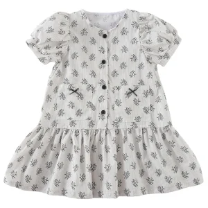 Girls’ Cartoon Dress Summer Casual Style Children’s Princess Dress Baby Short Sleeve Dress