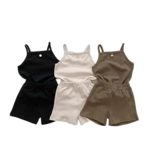Girls Children Underwear Vest Short Set Cute Baby Girl Summer Sleeveless Top Shorts Eco Friendly Breathable Quick Dry