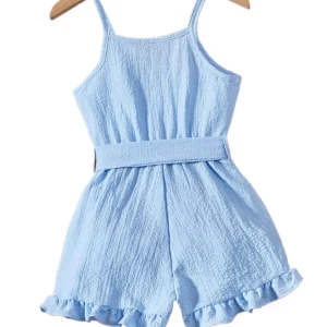 Girls Clothing Set Solid Color Casual Dress for Toddlers Aged 1-7 Years Composed of Durable Fabric