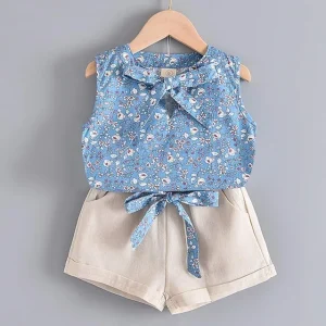 Girls Clothing Sets Summer Baby Girls Clothes New Dot T Shirt Top Pants 2Pcs Suit Casual Children Clothes