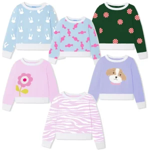 Girls Clothing Sweaters for Kids Dog Boutique Oversize Pullover Knitted Cotton Baby Girl Pullover