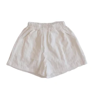 Girls Cotton Shorts Summer Thin Casual Beach Solid Printed Korean Style Trendy Elastic Waist Baby Girls Young Middle Age