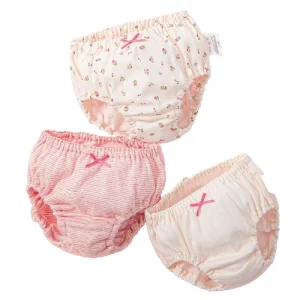 Girls’ Cotton Underwear Set Cute Floral & Striped Briefs Soft Breathable Panties for Toddlers Ages 2-8