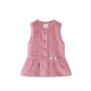 Girls Faux Fur Vest Winter Waistcoat