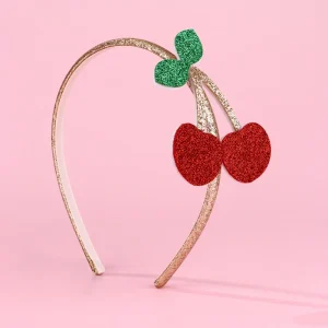 Girls’ Handmade Sweet Style Cherry Sequins Cloth Red Kids’ Hair Accessories for Wedding