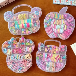 Girls Kids Polyester Resin Plastic Hair Accessory Gift Set Boxed
