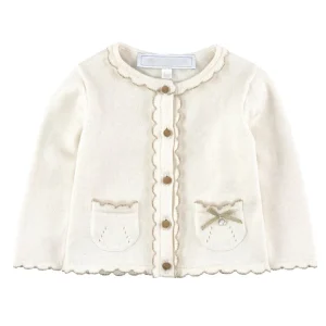 Girls Knitted Cardigans Kids White Cardigan