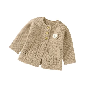 Girls Knitted Long Sleeved Autumn Cardigan Sweater Cute Children’s Clothing