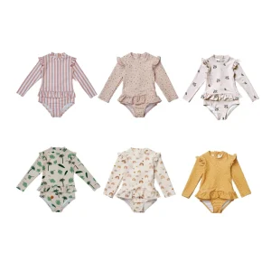 Girls Long Sleeve Swimwear Cute Rompers and Bikinis for Kids Summer Clothes for Swimming