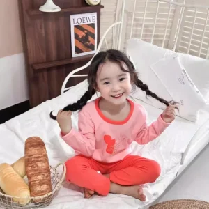 Girls Pajama Set Spring Autumn Children’s Clothing Girls Autumn Style Home Wear Set Two Pieces
