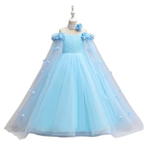 Girls Party Dress 10 Year Old Girl Dresses for Party With a Flower Necklace Princess Dress