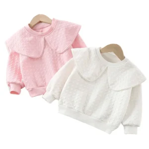 Girls Polo Shirts Sweater and Autumn New Children Fashion Casual Clothes Little Girl Baby Spring Long-Sleeved Tops Manufacturers
