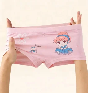 Girls Princess Print Bamboo Cotton Soft Comfortable Antibacterial Eco Friendly Lightweight Quick Dry Breathable Kids Underwear