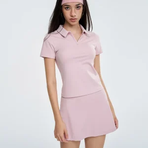 Girls Running Polo T Shirts Casual Pleated Mini Women’S Walking Fitness Sports Short Skirt Tennis Sets