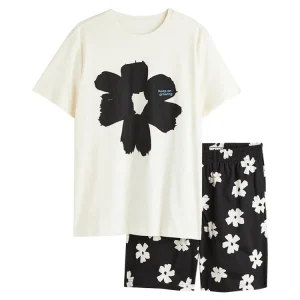 Girls Short Sleeve Sleepwear 2 Pcs Set Nightwear Pijamas Femme Pjs Mujer Pajamas for Women Sleepwear Pyjamas Set