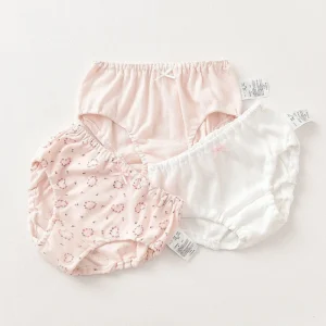 Girls’ Soft Cotton Custom Underwear 3 Pack Cute Printed Toddler Kids Underwear Comfortable Breathable
