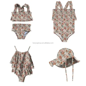 Girls Swimwear 2 Piece Bathing Suit Bikini Set Custom Tankini Swimsuit Girls Fitness Swimwear